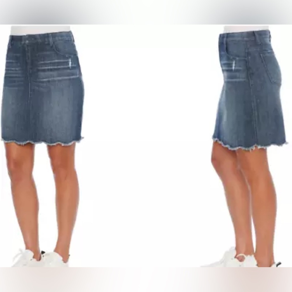 Democracy Blue Knee-Length Pencil Skirt